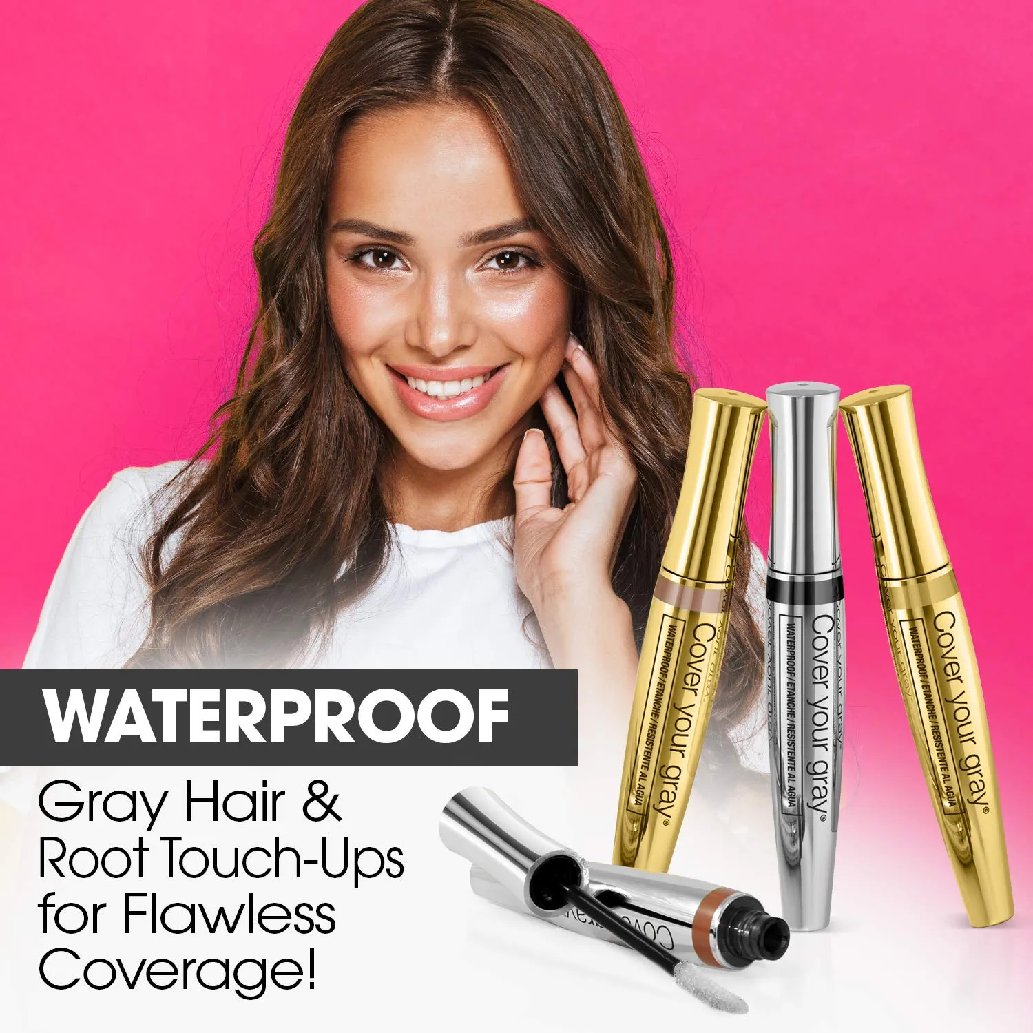 Cover Your Gray Hair Color Touch-Up Stick - Medium Brown (6-Pack)