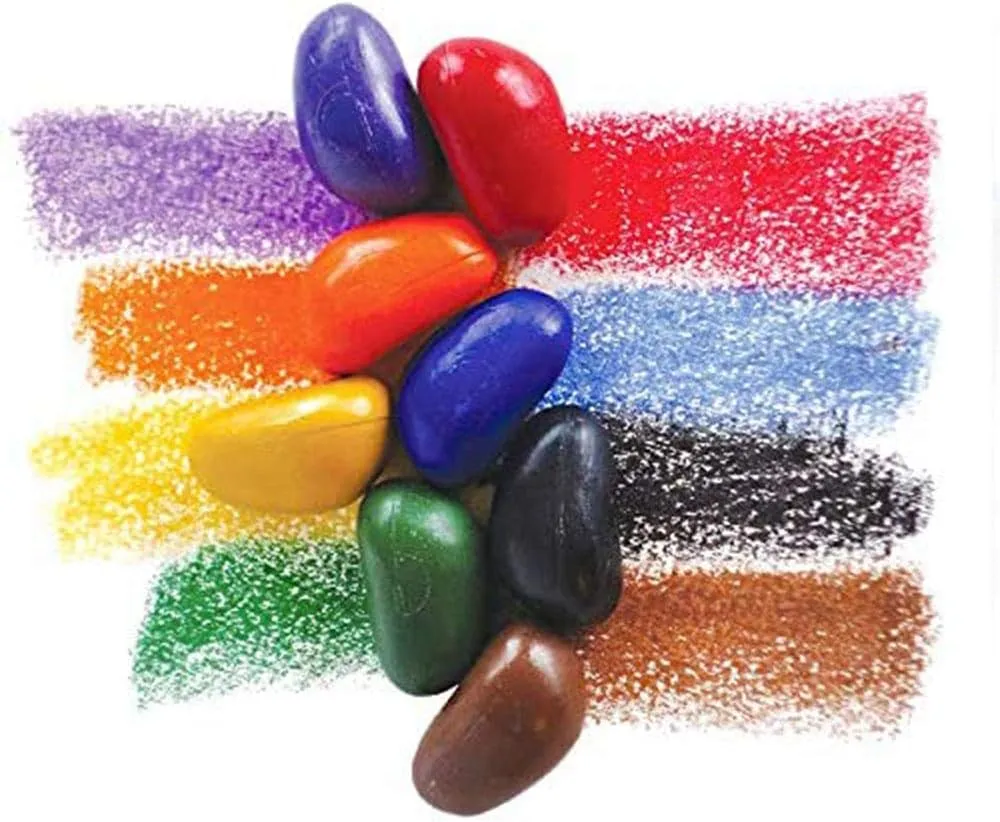 Crayon Rocks Just Rocks in a Box, 8 Colors, Tripod Grip Crayons Made For Handwriting Development in Kids and Toddlers, Fun & Educational, Creative Activity, 8 of Each Color - 64 Count