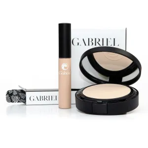 Cream Concealer (Light)  Dual Powder Foundation (Extra Light Beige)   Cosmetic Travel Bag