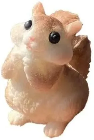 Cute Stress Relief Toy, Novelty Squirrel Silicone Soft Taba Squishy Toy, Ultra-Soft Squeeze Toys, Decompression Venting Toy, Stress Anxiety Relaxing Toy Sticky Sensory Gifts (Brown-Squirrel)