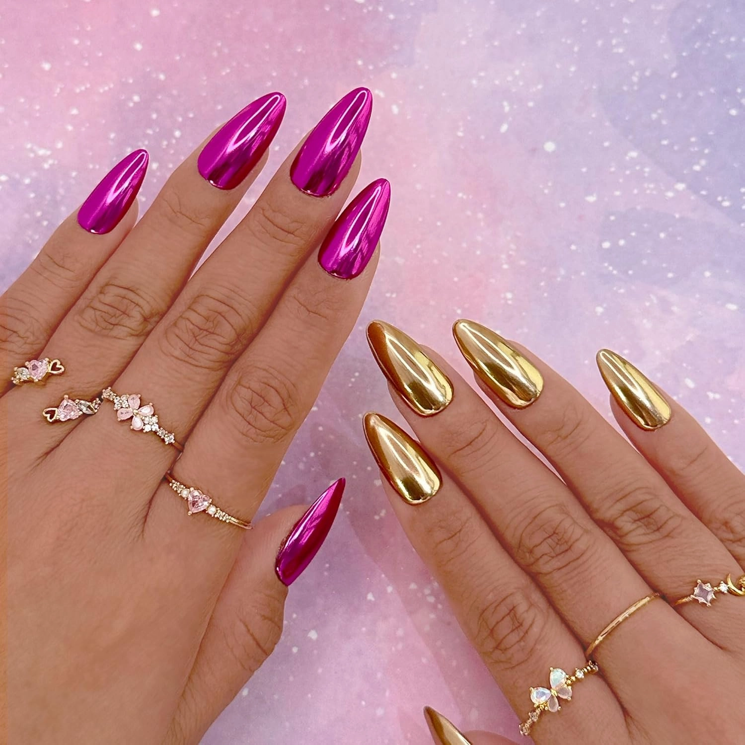 Daily Chrome Mirror Chrome Nail Powder 1g, Metallic Nail Art Dip Powder, Mirror Effect Manicure Chrome Powder, Home DIY/Nail Salon Manicure, Dip Manicure Powder (Champagne Gold)