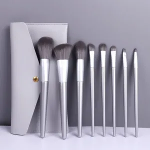 DFHBFG 8 Makeup Brush Set Soft Wood Handle Loose Brush Concealer Brush Eyeshadow Brush Full Set Makeup Brush(D)(As shown,E)