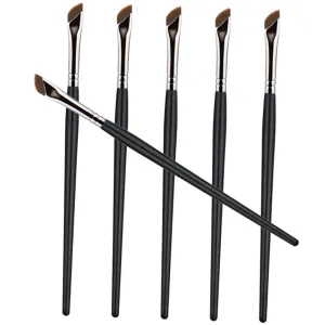 Didiseaon 6-piece Makeup Brush Set Angled Eyeliner Brow and Concealer Brushes Easy Travel Daily Use