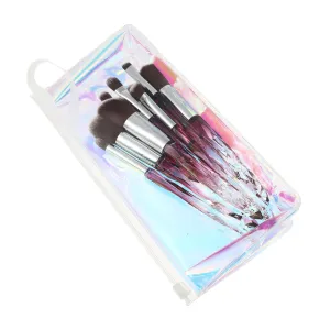 Didiseaon Cosmetics Foundation Brush Set 10pc Crystal Makeup Brushes Suits Makeup Blush Face Brush Women's Beauty Tools