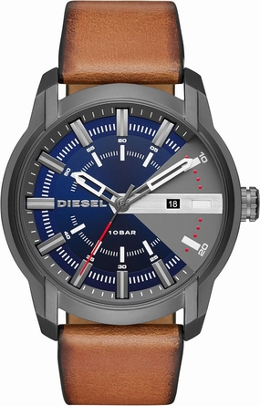 Diesel Armbar Men's Watch with Silicone or Leather Band