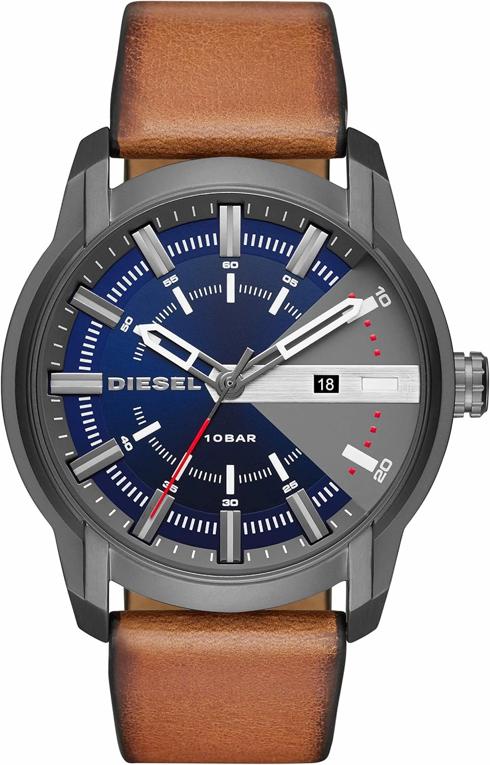 Diesel Armbar Men's Watch with Silicone or Leather Band