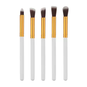 ELEOPTION Professional Fan Makeup Brushes Set Organizer With 11 Pcs Synthetic Face Eyeshadow Powder Foundation Powder Liquid Cream Blending Brush Cleaner Tools (White)
