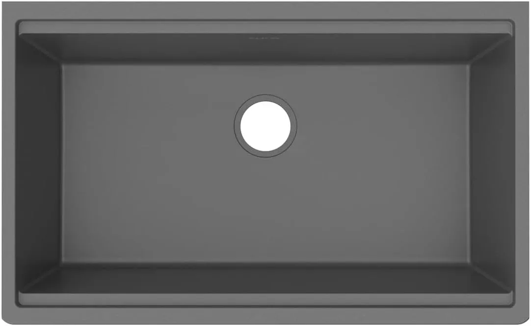 Elkay Quartz Classic 33" x 22" x 9-1/2" Single Bowl Undermount Workstation Sink 4pc Kit Graphite