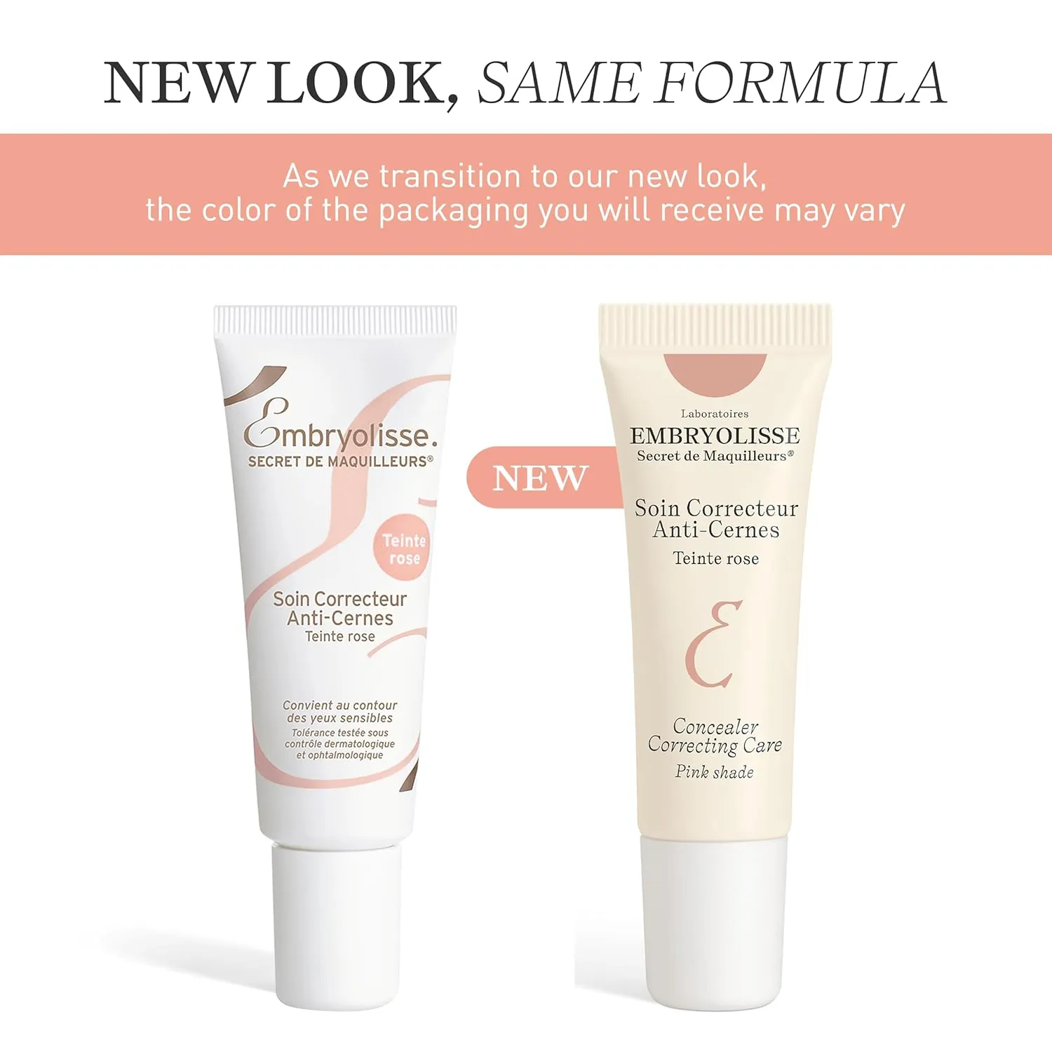 Embryolisse Concealer Correcting Skincare, Covers Dark Circles & Puffiness, Hydrating Under Eye Makeup with Age-Defying Vitamin B3 & E, 0.27 fl oz
