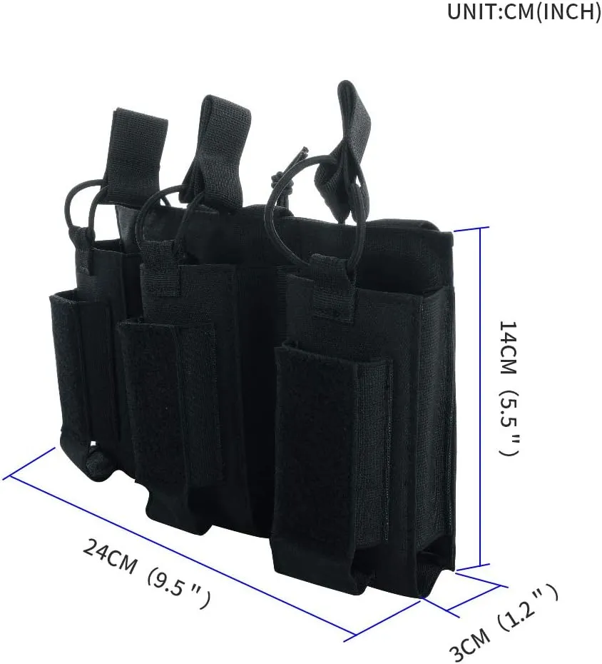 EXCELLENT ELITE SPANKER Open-Top Single/Double/Triple Molle Mag Pouch for M4 M14 M16 AK AR Elastic Rifle Magazines for Pistol Mag Pouch