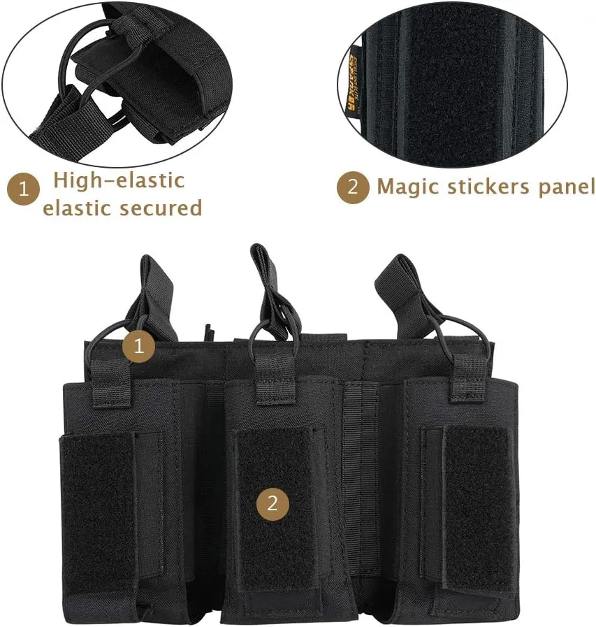 EXCELLENT ELITE SPANKER Open-Top Single/Double/Triple Molle Mag Pouch for M4 M14 M16 AK AR Elastic Rifle Magazines for Pistol Mag Pouch