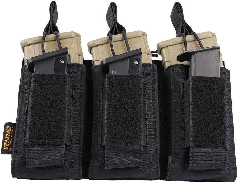 EXCELLENT ELITE SPANKER Open-Top Single/Double/Triple Molle Mag Pouch for M4 M14 M16 AK AR Elastic Rifle Magazines for Pistol Mag Pouch