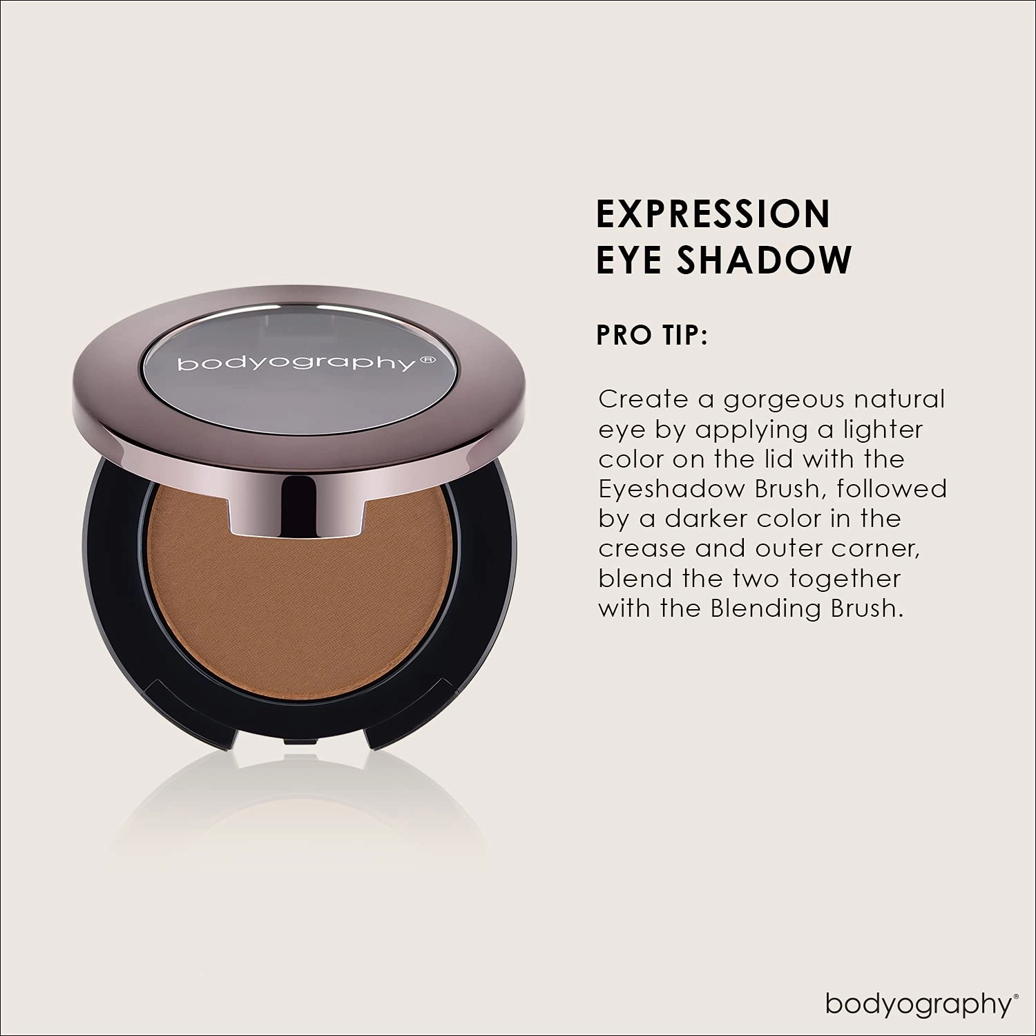 Expression Eyeshadow Matte - Truffle Dark Brown by Bodyography for Women - 0.10 oz Eye Shadow