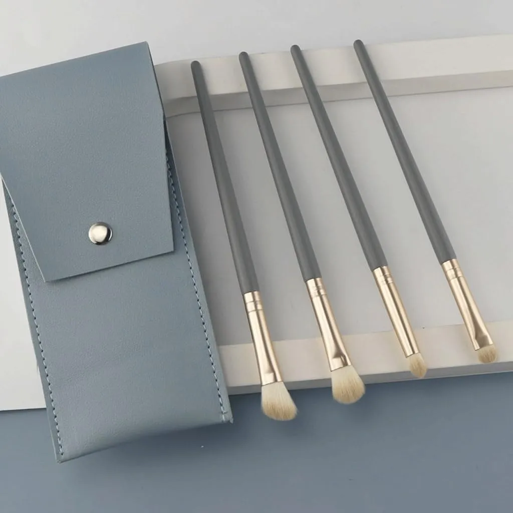 Eye shadow Brush Set Soft Hair Makeup Brush Portable eye shadow Brush Nose Halo Dyeing 4-Piece Set