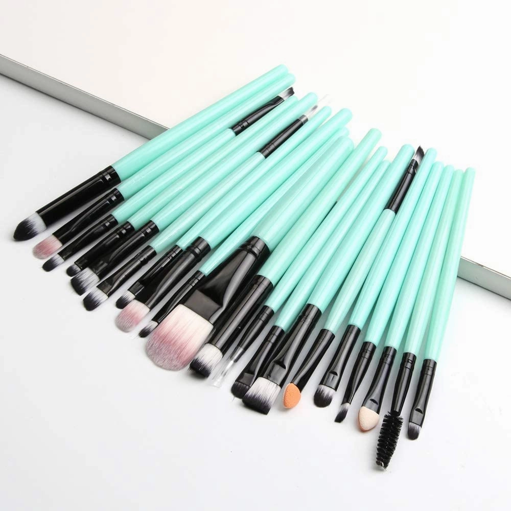 Eye Brush Set, Tenmon 20 Pieces Eyeshadow Eyeliner Blending Crease Kit Makeup Brushes Make Up Foundation Eyebrow Eyeliner Blush Cosmetic Concealer Brushes (Green)