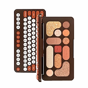 Eye Makeup Palette, 12 Colors Unique Keyboard Game Eyeshadow Palette, Eyeshadow Pallet Pigmented Shades Matte Highlight Blush Makeup Palette Set for Eye Makeup (Brown)