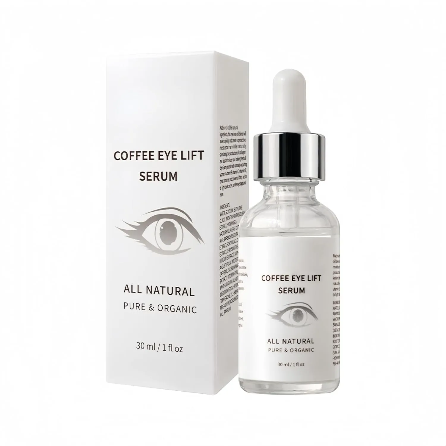 Facelift Anti Aging Eye Serum & Cream Treatment for Dark Circles, Puffy Eyes, Wrinkles, Under Eye Bags, Fine Lines, Crows Feet - with Pro Retinol, Hyaluronic Acid, Vitamin C, PDRN Collagen