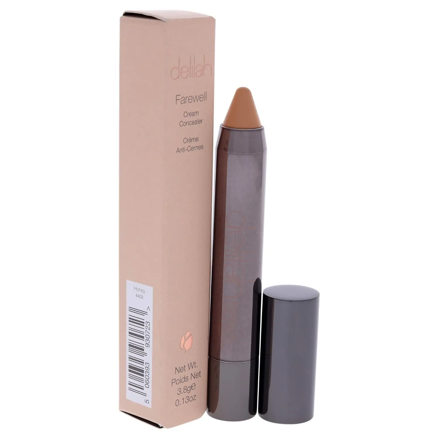 Farewell Cream Concealer, Honey, Full Coverage, Hyaluronic Filling, Moisturizing, Creamy, Smoother, Softer, Color Correcting, Face Makeup, Cruelty Free, 0.13 Oz