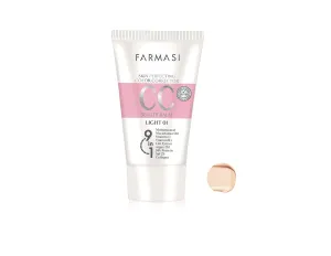 FARMASi CC Color Control Cream, Natural and Flawless Finish, Enriched Formula with Multimineral & Spf 25 , All-Day Hold, All Skin Types, 1.7 fl. oz, Light