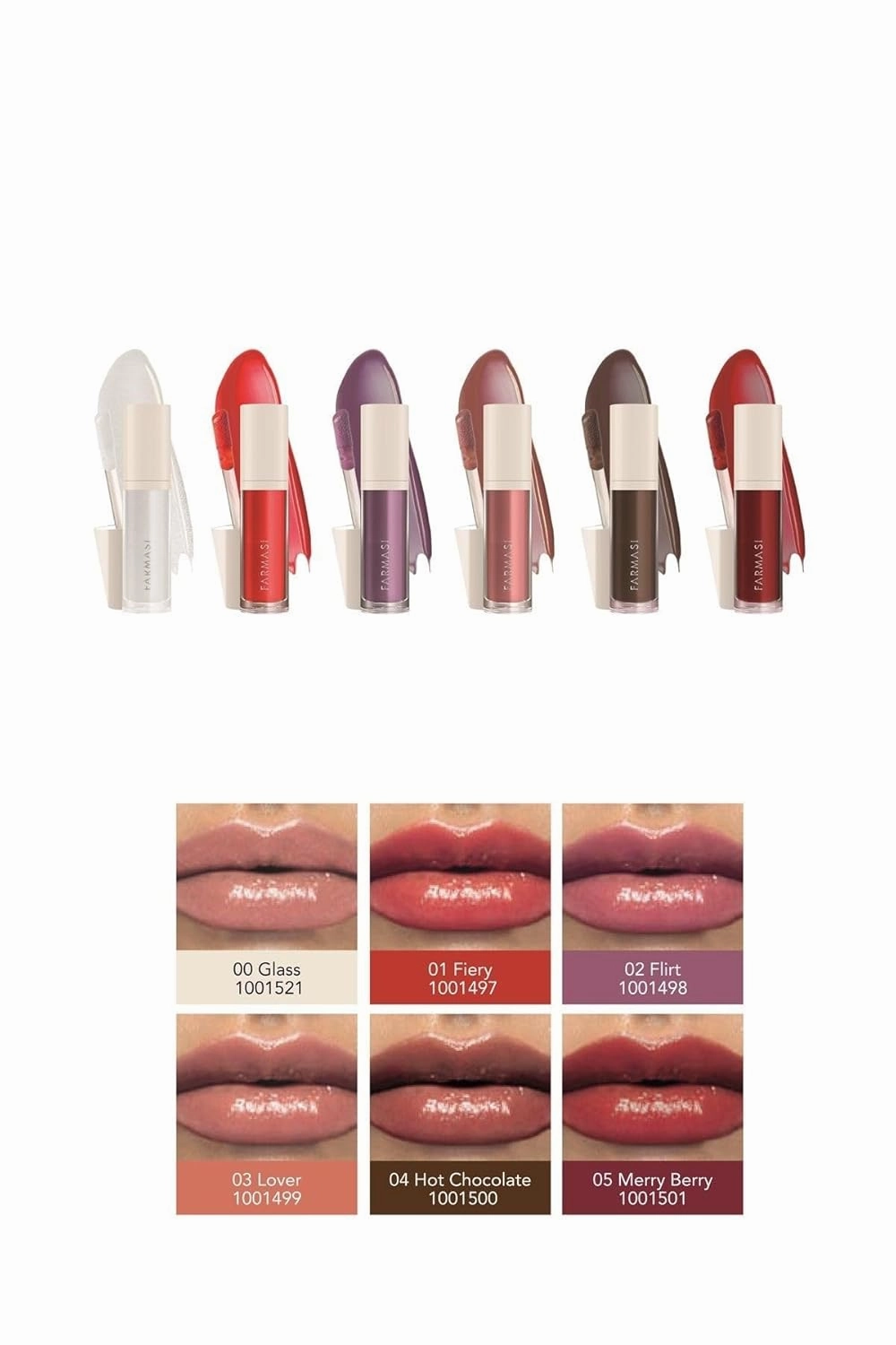 FARMASi Tinted Lip Plumper, Plumping Lip Gloss, Promoting Natural Circulation for Fuller, Younger Looking Lips, Hydrating, High-Shine, Volumizes, 0.2 fl.oz (01 Fiery, 0.2)
