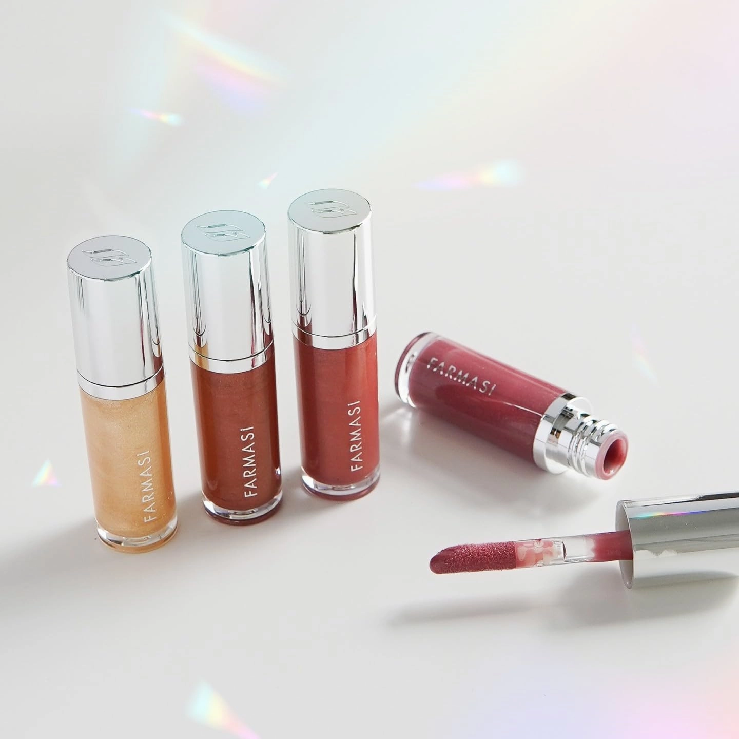 FARMASi Tinted Lip Plumper, Plumping Lip Gloss, Promoting Natural Circulation for Fuller, Younger Looking Lips, Hydrating, High-Shine, Volumizes, 0.2 fl.oz (01 Fiery, 0.2)