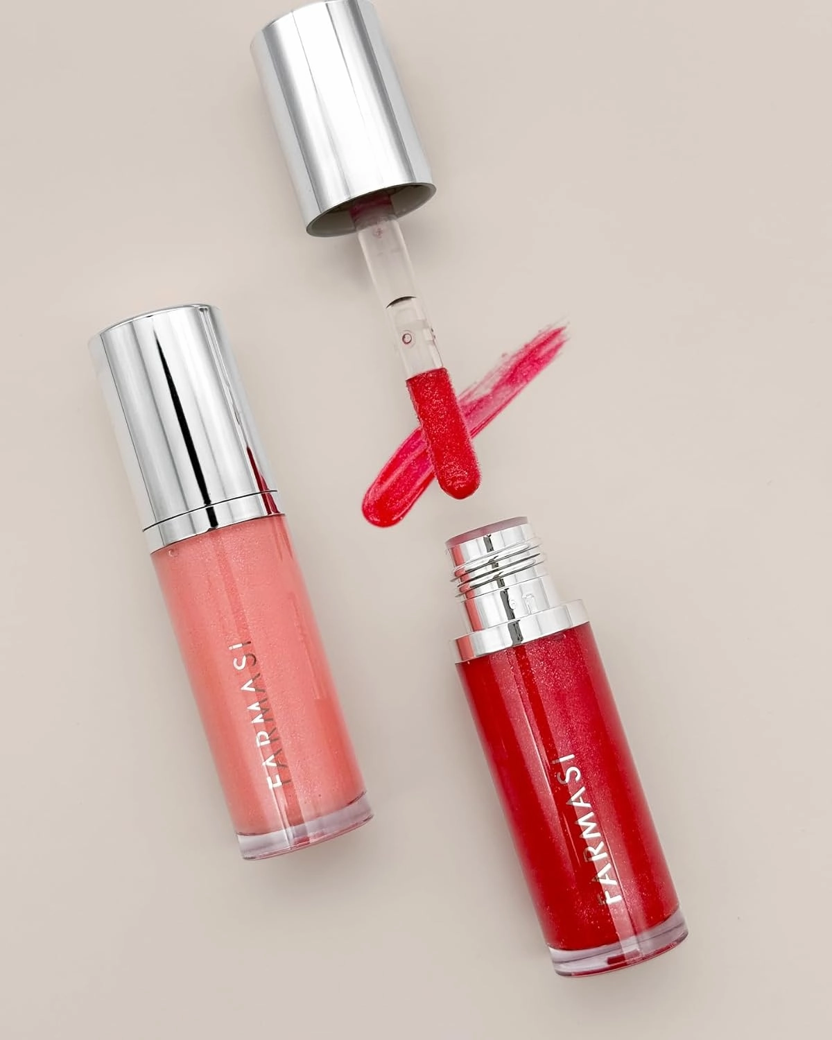 FARMASi Tinted Lip Plumper, Plumping Lip Gloss, Promoting Natural Circulation for Fuller, Younger Looking Lips, Hydrating, High-Shine, Volumizes, 0.2 fl.oz (01 Fiery, 0.2)
