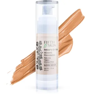 Fifth & Skin: Better’n Ur Skin Liquid Foundation (ROSE BEIGE) - Natural, Organic, Vegan, Cruelty-Free - Gluten-Free Beauty with Buildable Coverage and Palm-Free Luxury - 1 oz