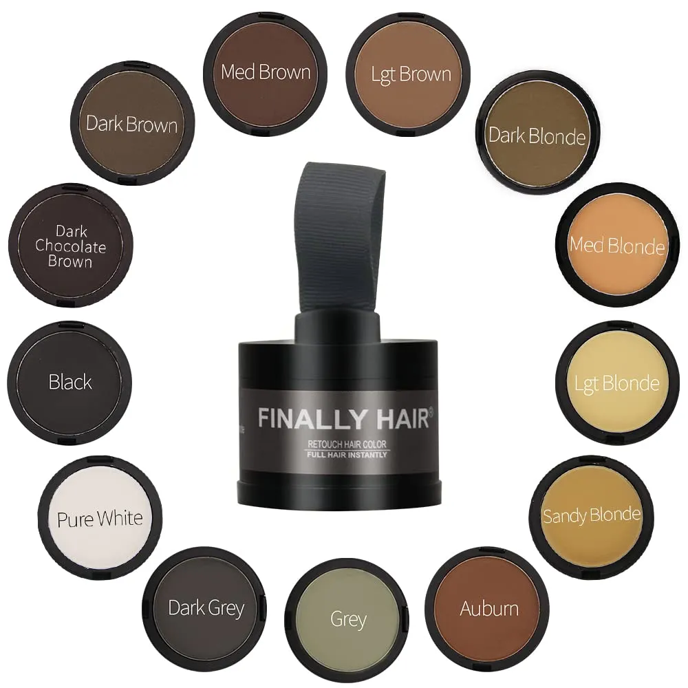Finally Hair Waterproof Dab-on Hair Loss Concealer, Hairline Creator, Eye Brow Enhancer, and Beard Filler. - WATCH THE VIDEO - For thicker hair use it first then apply our hair fibers. (Dark Grey)