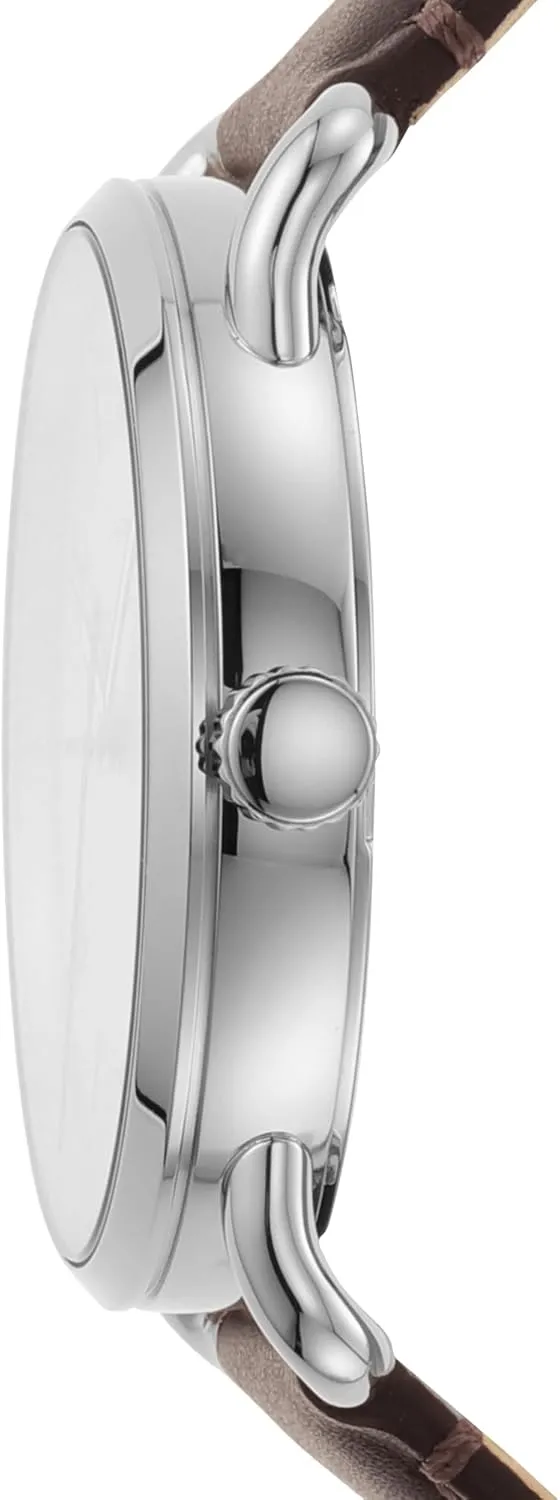 Fossil Men's Copeland Quartz Stainless Steel and Leather Three-Hand Watch