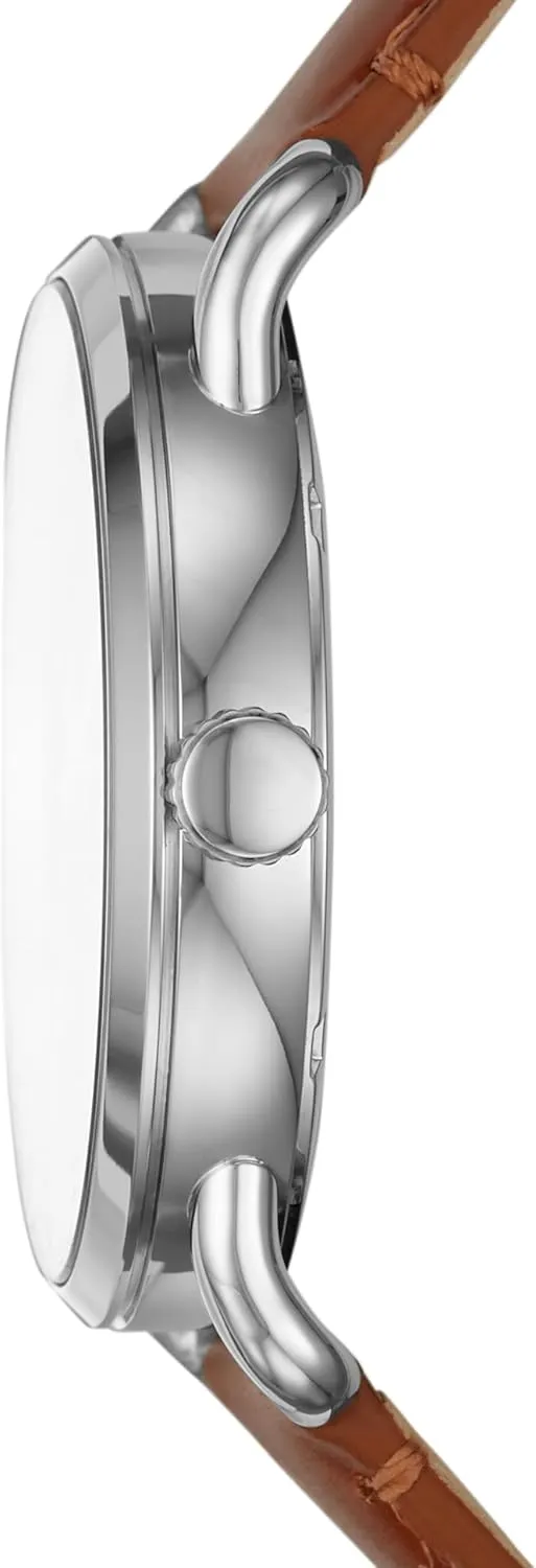 Fossil Men's Copeland Quartz Stainless Steel and Leather Three-Hand Watch