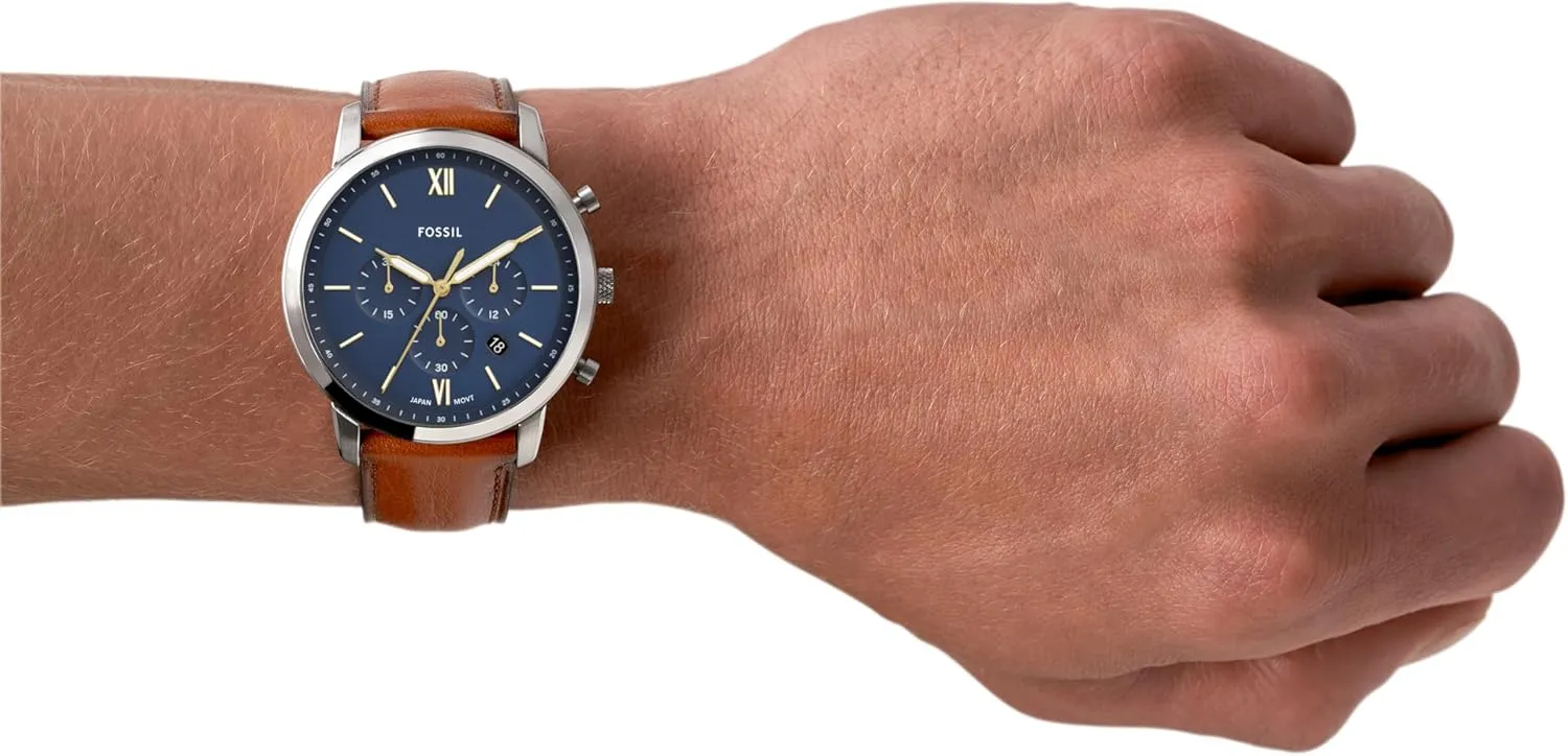 Fossil Men's Neutra Quartz Stainless Steel and Leather Chronograph Watch