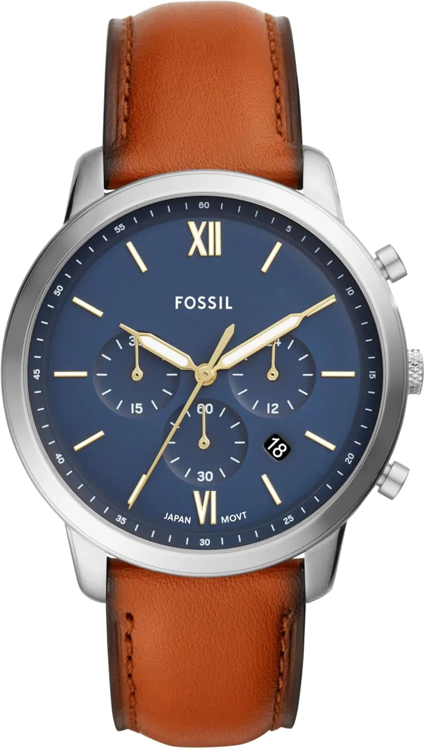 Fossil Men's Neutra Quartz Stainless Steel and Leather Chronograph Watch