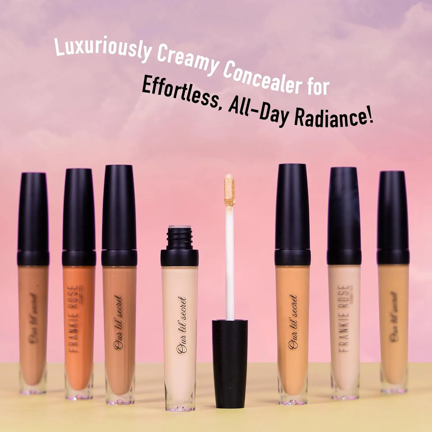 Frankie Rose Cosmetics Our Lil' Secret Concealer Sweat-Proof & Matte Under Eye Concealer, Long Lasting Full Coverage For Fine Lines, Dark Circles & Hide Imperfections - Neutral