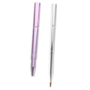 FRCOLOR 4pcs Retractable Double-ended Lip Brush Portable Flexible Cosmetic Brush for Effortless Lip Makeup and Concealer Application for Makeup Go