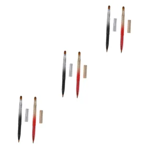 FRCOLOR 6pcs Double-ended Lip Brush Portable Concealer Applicator for Makeup Lovers Versatile Cosmetic Brush for Charming Lip Makeup Sturdy Durable Design for Everyday Use
