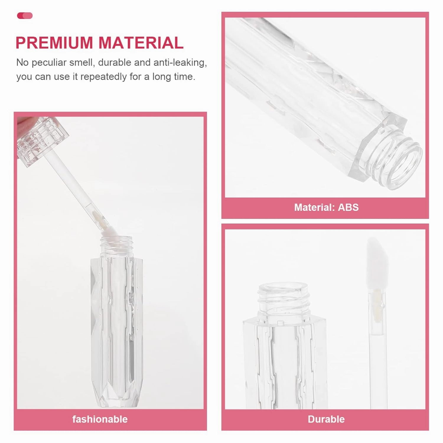 FRCOLOR 12 Pcs transparent lip gloss tube clear lip balm lip oil container containers lip balm storage tubes mini containers DIY Lip Gloss Bottle travel diamond lipstick abs