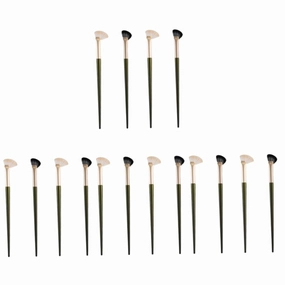 FRCOLOR 4sets Cosmetic Brush Set Angled Brush for Eye Nose and Blush Facial Spatula for Highlighter Eyebrow Professional Makeup Tools 4pcs*4