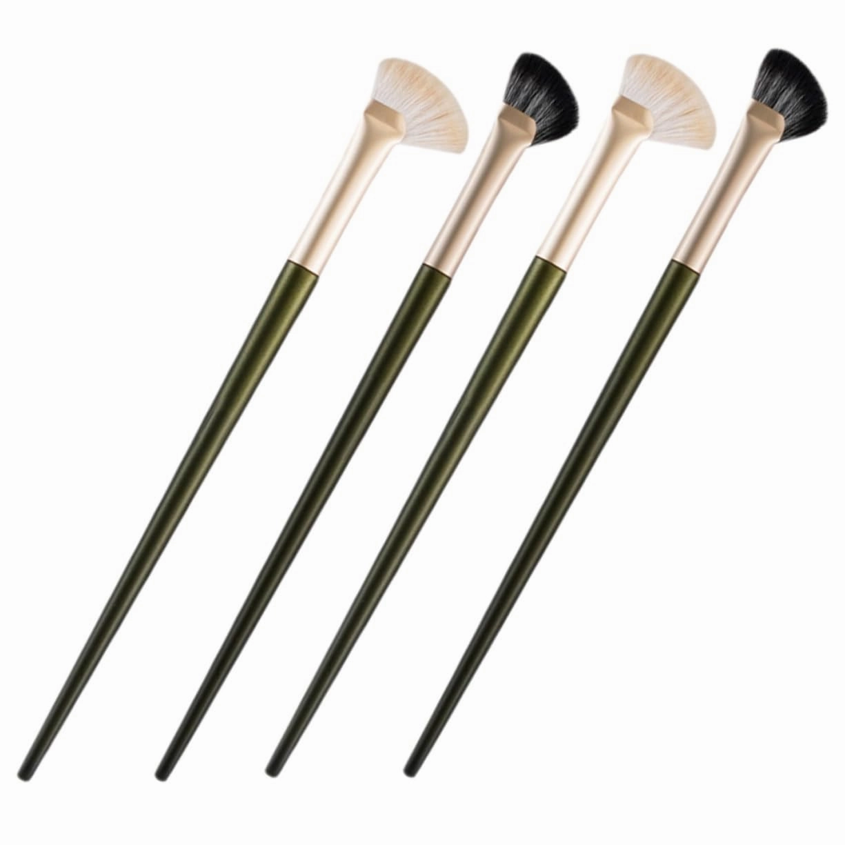 FRCOLOR 4sets Cosmetic Brush Set Angled Brush for Eye Nose and Blush Facial Spatula for Highlighter Eyebrow Professional Makeup Tools 4pcs*4