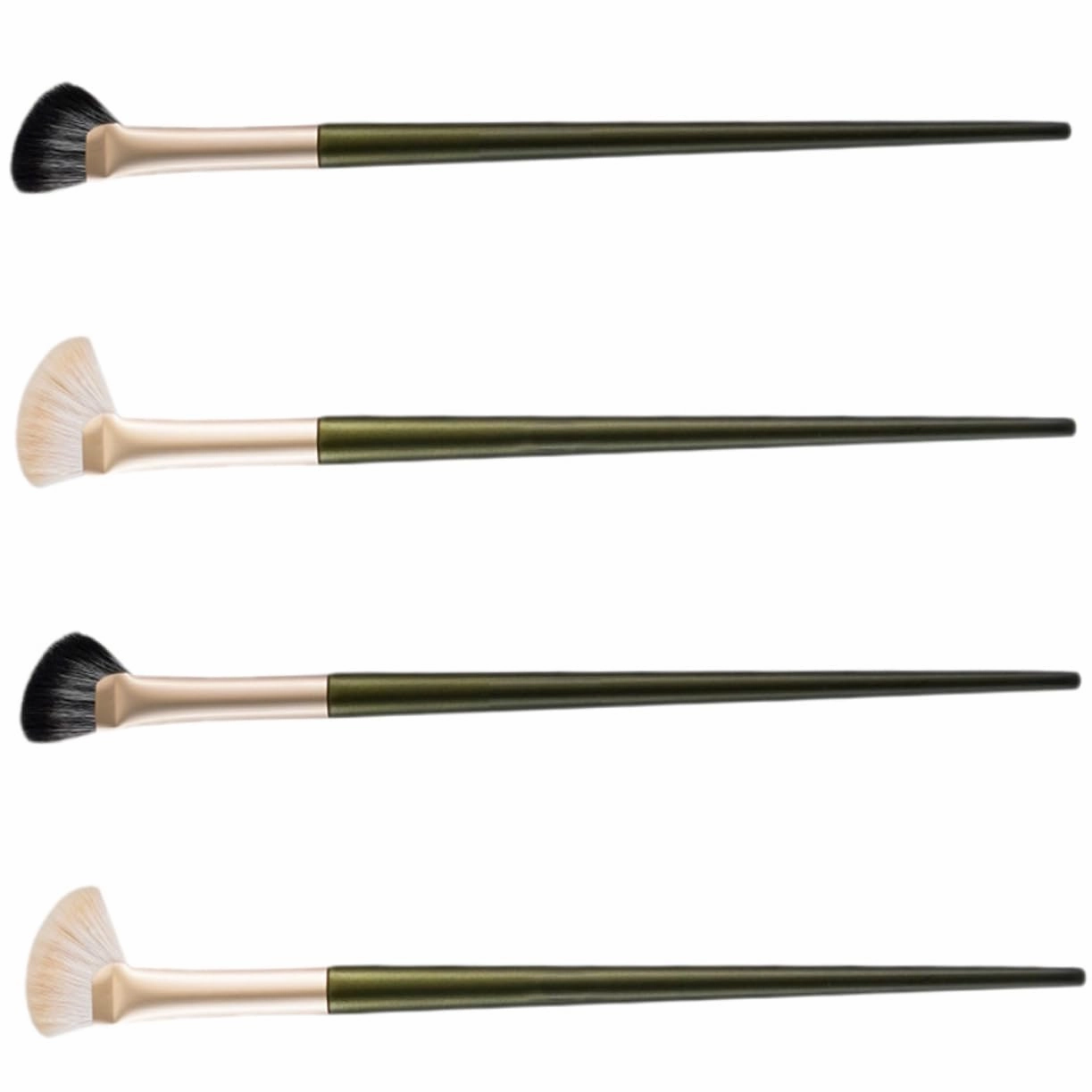 FRCOLOR 4sets Cosmetic Brush Set Angled Brush for Eye Nose and Blush Facial Spatula for Highlighter Eyebrow Professional Makeup Tools 4pcs*4