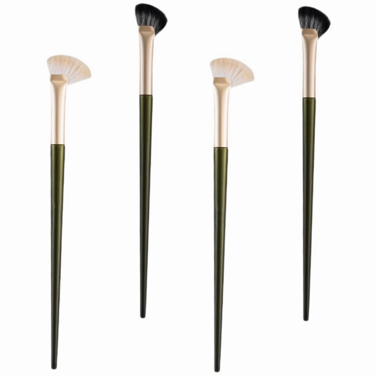 FRCOLOR 4sets Cosmetic Brush Set Angled Brush for Eye Nose and Blush Facial Spatula for Highlighter Eyebrow Professional Makeup Tools 4pcs*4
