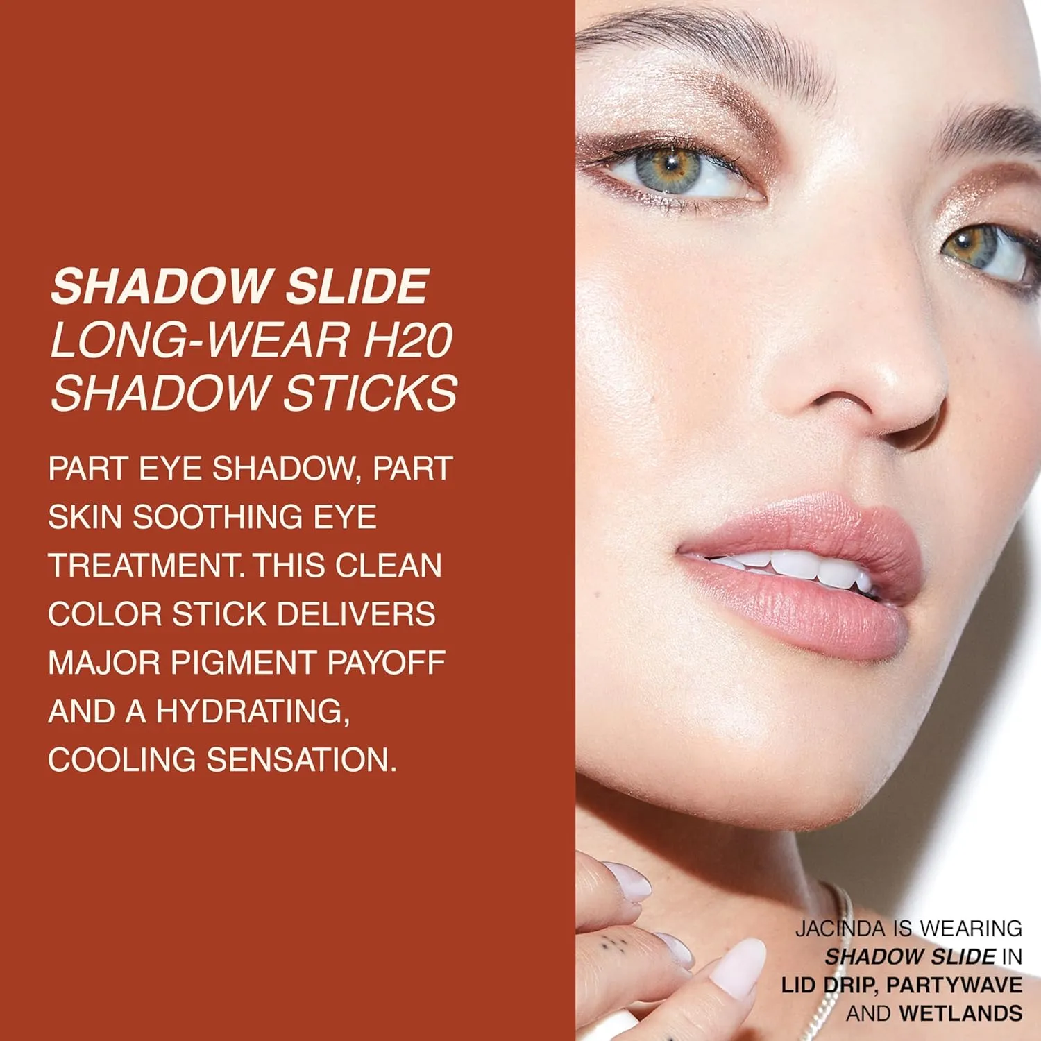 Freck Beauty SHADOW SLIDE Long Wear H2O Shadow Stick – Creamy, Waterproof Eyeshadow Crayon, Highly Pigmented, Smudge-Resistant, Easy Glide for All-Day Wear | LID DRIP (Warm Champagne)
