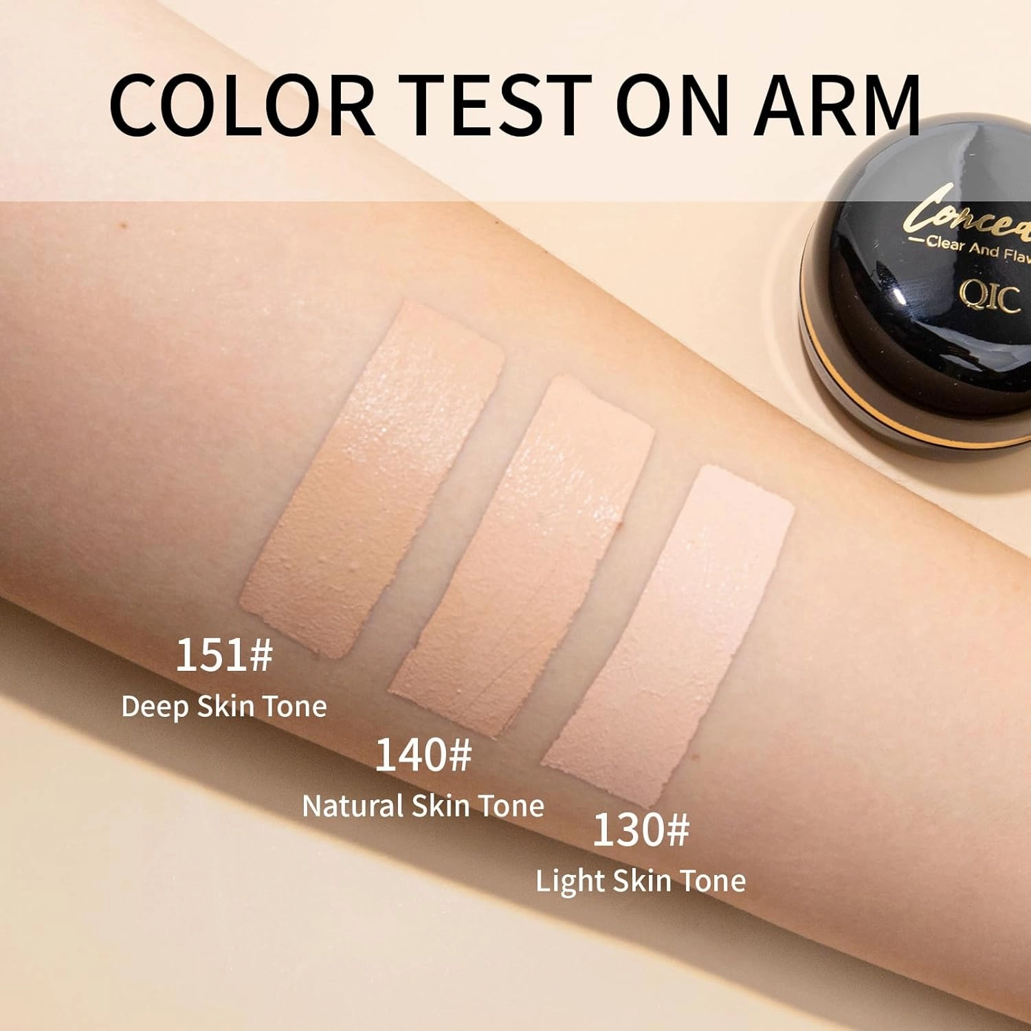 Full Coverage Concealer Cream,Waterproof Long-Lasting Hydrating Concealer for Women (151, 1.36 Fl Oz)