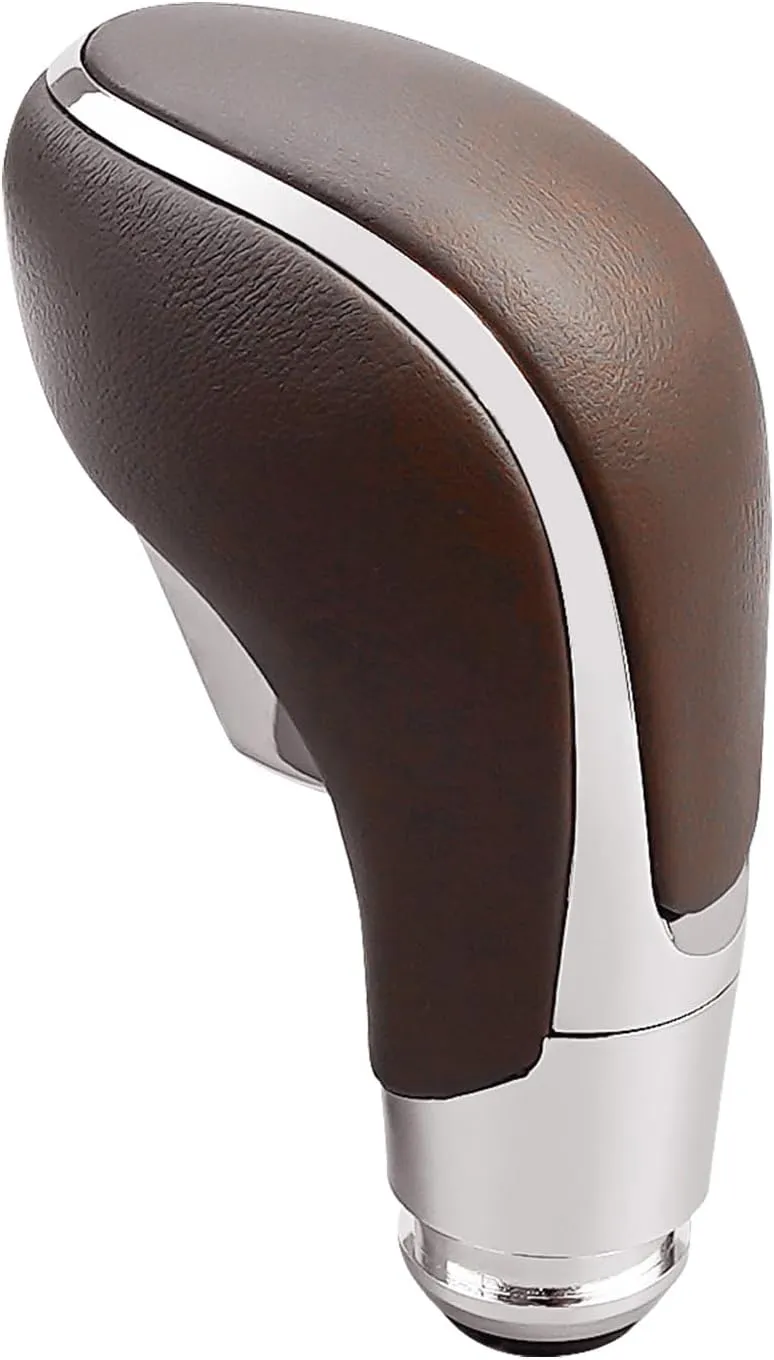 Gear Shifter Knob for Buick Verano 2012-2017 Gear Shift Knob Leather Car Stick Lever Handle Shifter Head Transmission Gear Shift Lever Knob, Brown
