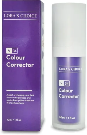 GOODY 2'S Lora Choice V34 Purple Toothpaste Tooth Stain Concealer Teeth Whitening Booster Color Correcting Serum for Brighter Teeth 30ml