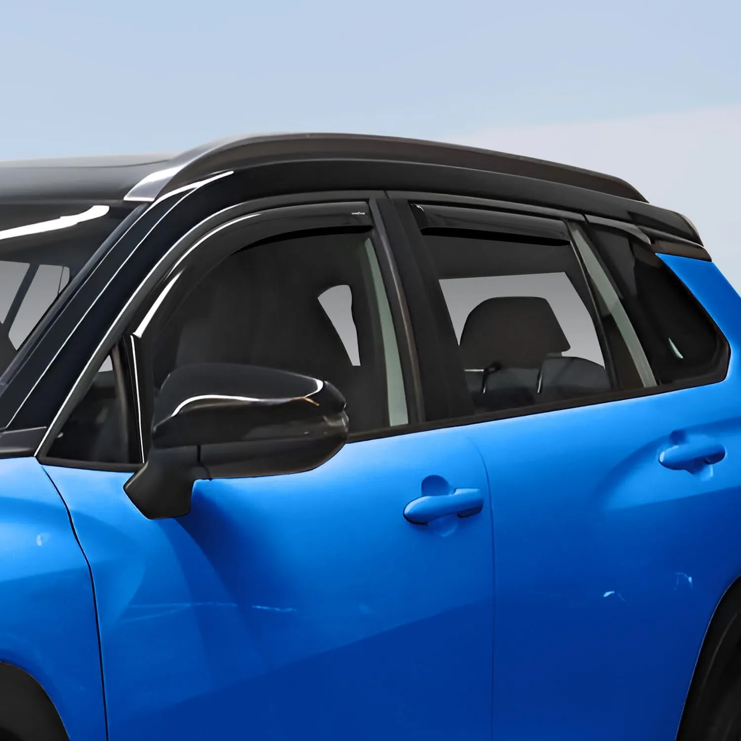 Goodyear Shatterproof in-Channel Window Deflectors Compatible with Toyota Corolla Cross 2022-2025, Rain Guards, Window Visors for Cars, Vent Deflector, Car Accessories, 4 pcs - GY007895