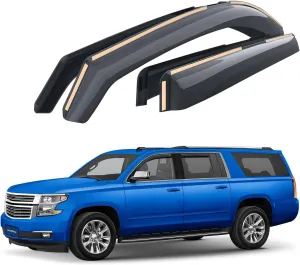 Goodyear Shatterproof in-Channel Window Deflectors for Chevy Suburban 2015-2020, Rain Guards, Window Visors for Cars, Vent Deflector, Car Accessories, 4 pcs - GY007939