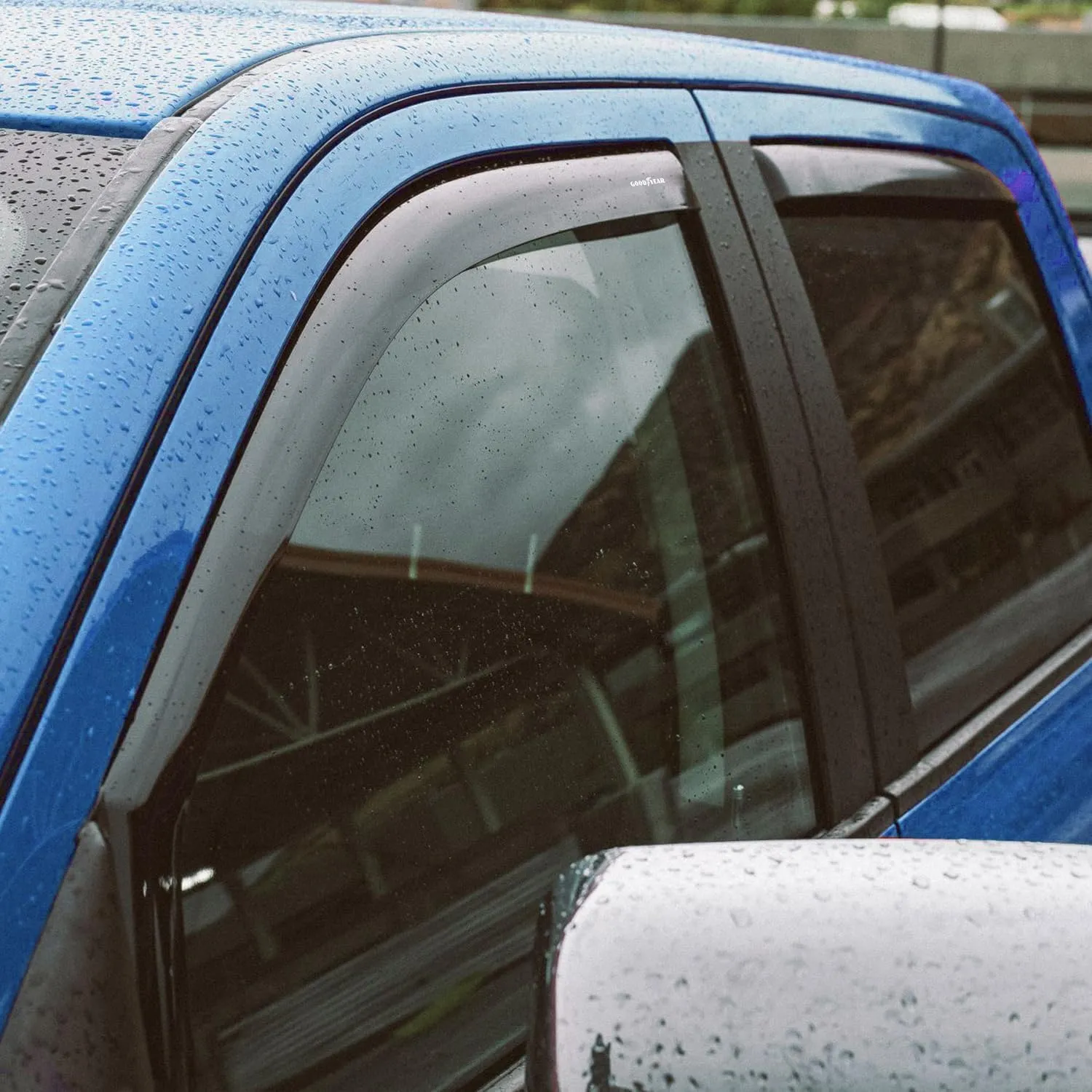 Goodyear Shatterproof in-Channel Window Deflectors for Trucks Dodge RAM 2009-2018 Crew Cab 1500 2500 3500, Rain Guards, Window Visors for Cars, Vent Deflector, Truck Accessories, 4 pcs- GY003404