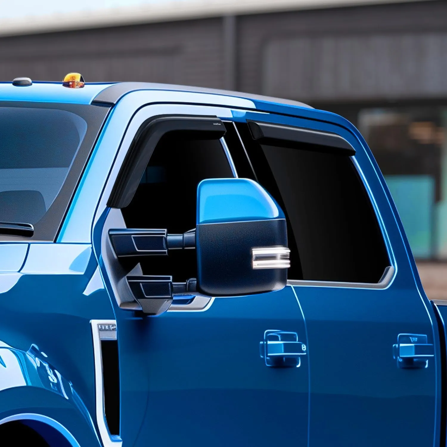 Goodyear Shatterproof Window Deflectors for Ford F250 to F550 Super Duty 2017-2025 Crew Cab, Tape-on Rain Guards, Window Visors, Vent Deflector Visor, Car Accessories, 4 pcs. - GY008801