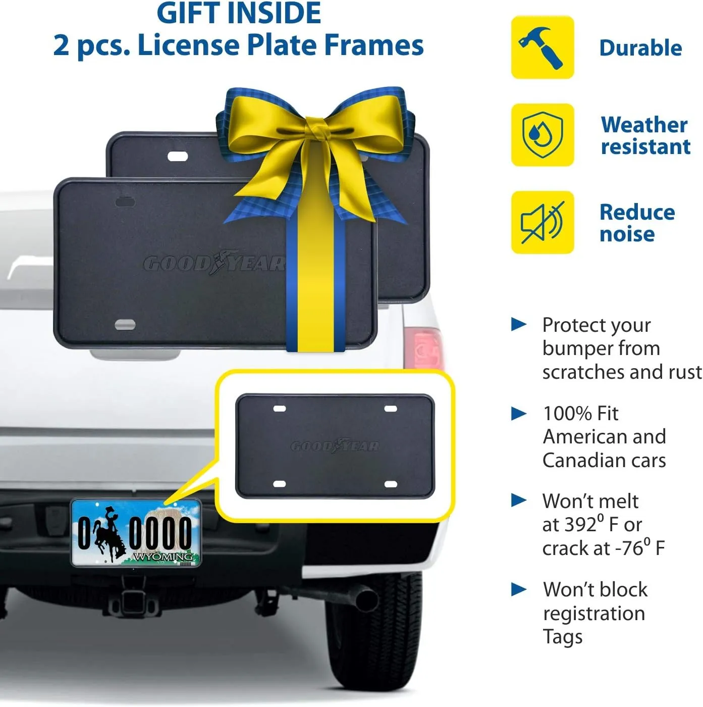 Goodyear shatterproof Window Deflectors for Subaru Forester 2019-2024 Base, Premium, Sport, Wilderness, Tape-on Rain Guards, Window Visors, Vent Deflector Visor, Car Accessories, 6 pcs. - GY008702