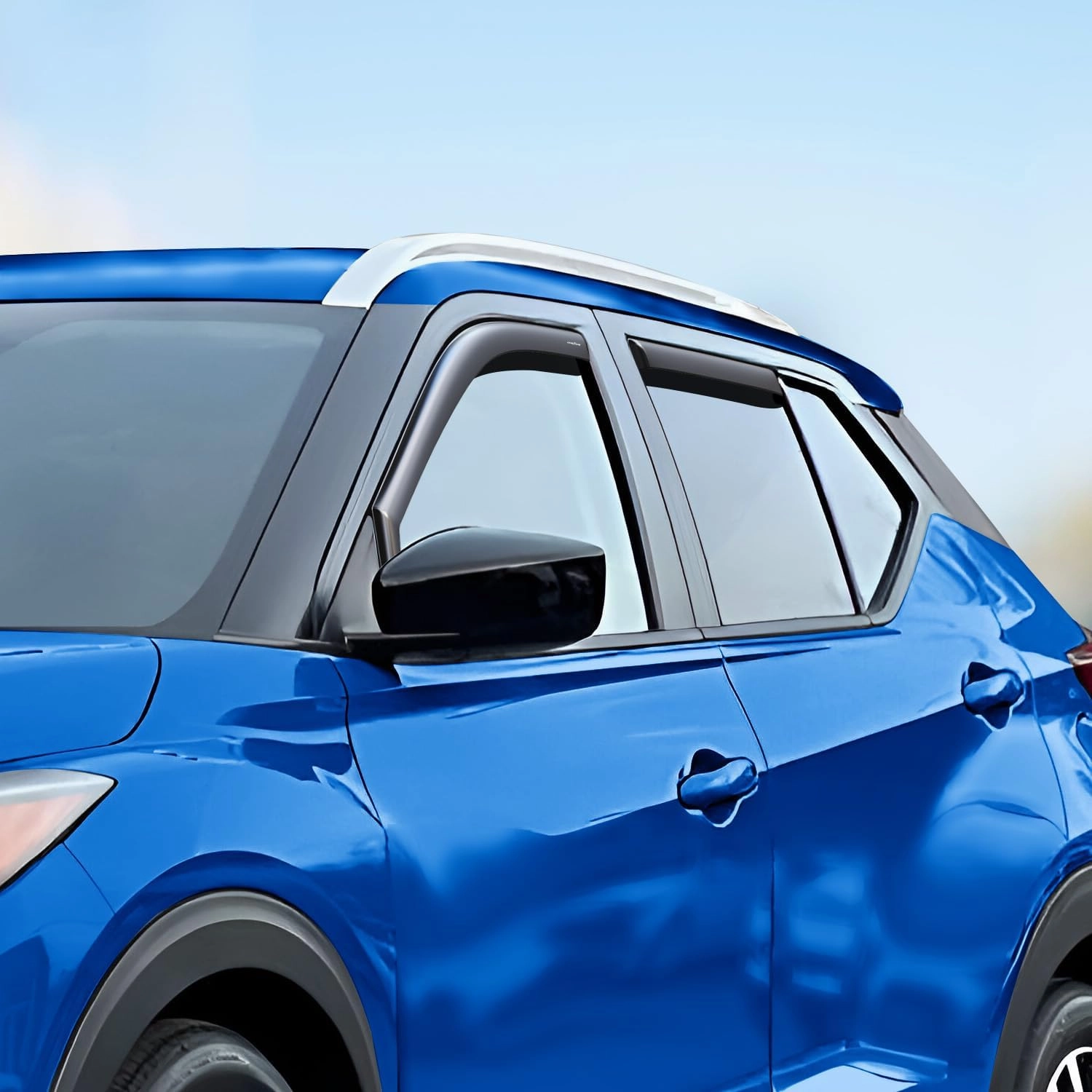 Goodyear Shatterproof in-Channel Window Deflectors for Nissan Kicks 2018-2024, Rain Guards, Window Visors for Cars, Vent Deflector, Car Accessories, 4 pcs - GY007847